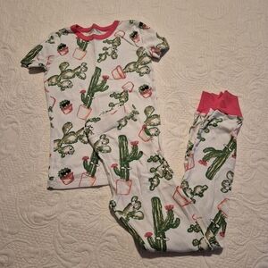 Crewcuts girls size 10 cactus designed 100% cotton pajama set GUC